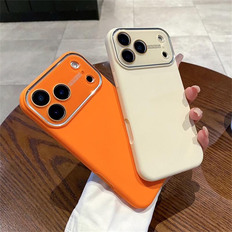 Liquid Silicone Matte Solid Phone Case for iPhone 17 Air 16 15 Pro Max 14 Plus 13 Large Window Camera Protection Cover Funda