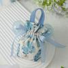 Retro Flower Handheld Candy Bags Wedding Gifts Packing Bags Portable Drawstring Candy Storage Bags