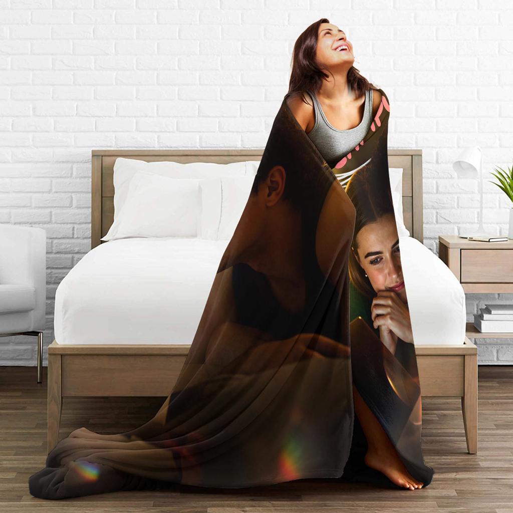 Off Campus Poster Blanket Quality Super Warm Bedding Throws Spring Girls Boys Couch Chair Pattern Bedspread