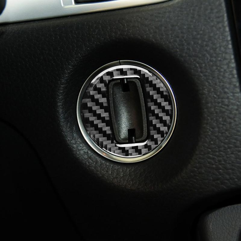 For VW Touareg 2011-2018 Soft Carbon Fiber Key Hole Ring Sticker Trim Car Interior Accessories Car Interior