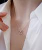 47Bag 925 Silver Open Heart Necklace Rosa