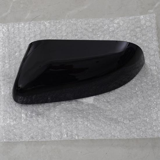 Gloss Black Left Side Rearview Mirror Cover Cap Case For Ford Explorer 2016-2019