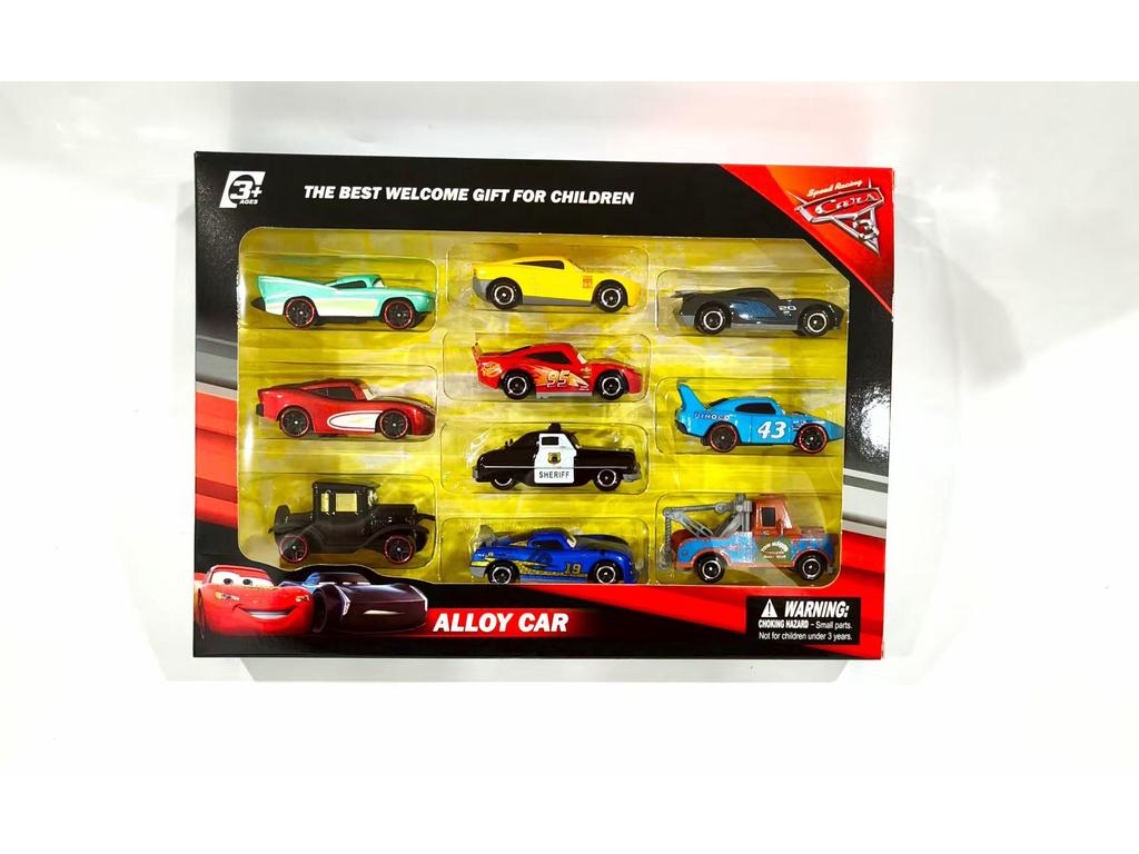 Cars 3 Lightning McQueen & Storm Alloy Toy Set - Black, Mater Edition, Kids' Gift