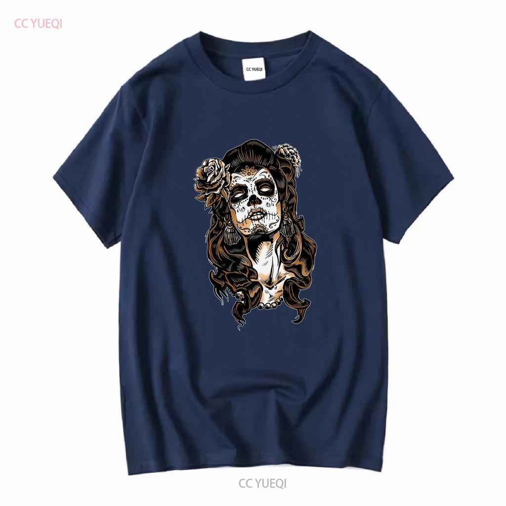 CATRINA Tattoo Mexico Calavara Pin Up T Shirt Mexican Death Head vintage Washed Slightly Soft designer clothes Stylish