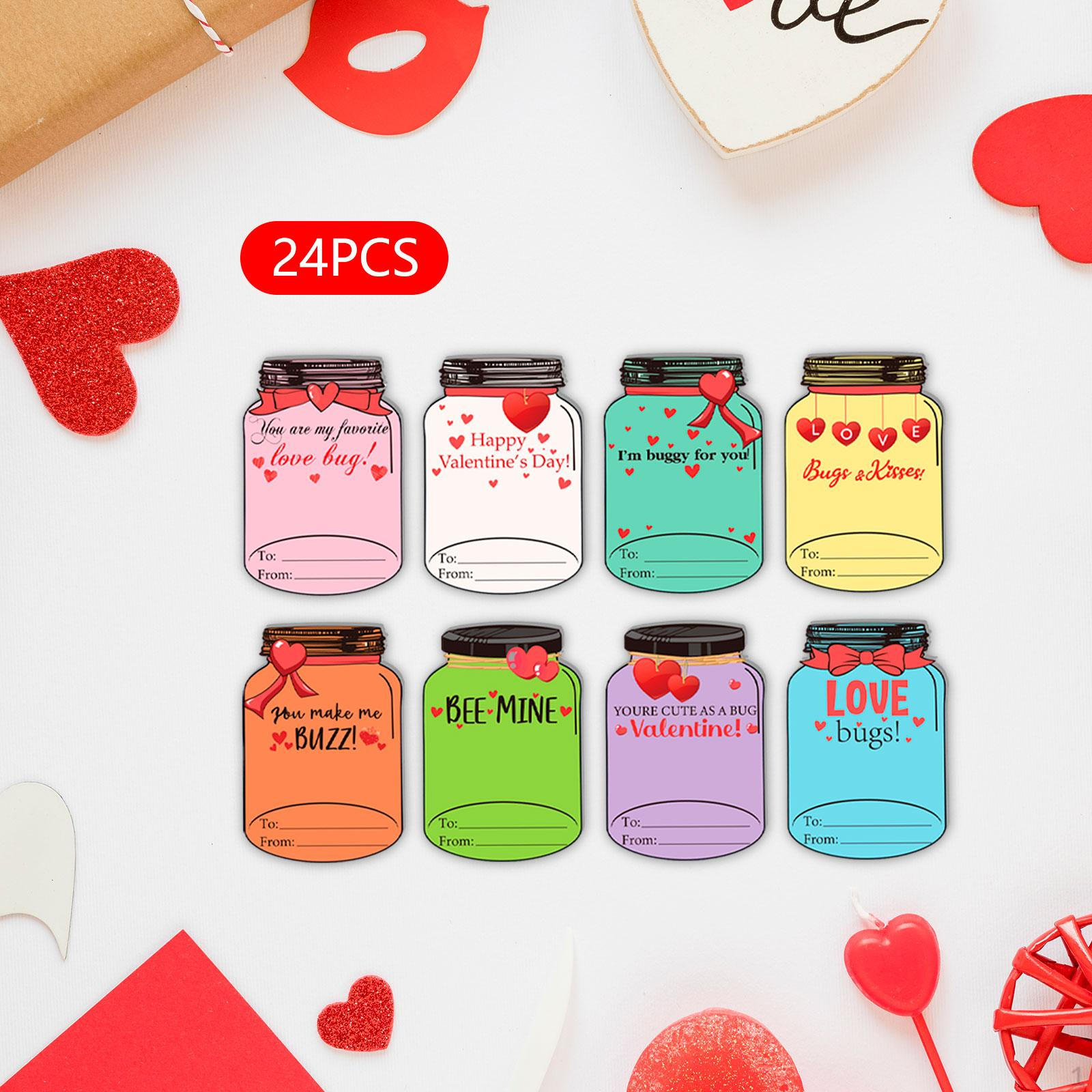 

24 шт. детские открытки ко Дню святого Валентина, подарки для обмена подарками на день Святого Валентина