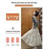 Women's Spring 2025 High Waist Medium Length White Skirt - Elegant and Fluffy Style