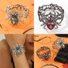 Halloween Punk Alloy Spider Bracelet With Rhinestones For Party Decor