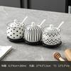Ceramic Spice Jar Set Home Kitchen Salt Pepper Oil Chili Container Combo