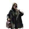 2024 Women's Mid-Length Warm Plaid Wool Coat