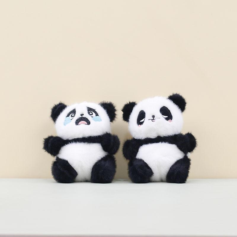 Adorable Plush Panda Keychain Cute Stuffed Animal Accessory For Bags And Keys