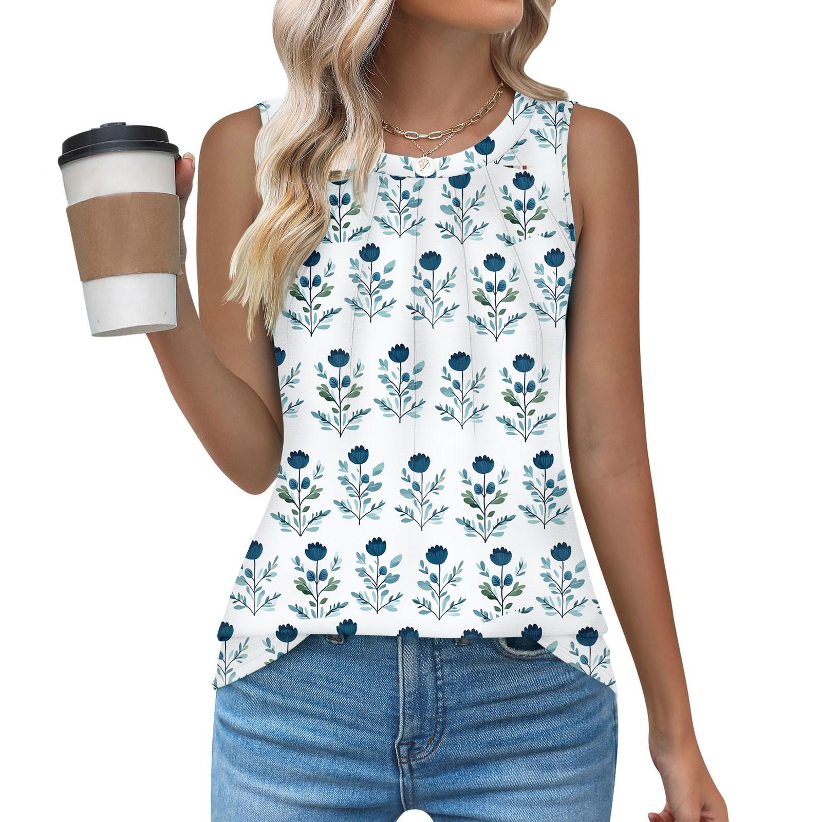 

Женский повседневный свободный топ без рукавов с круглым вырезом, футболка, летние майки для женщин, майка-камисоль, базовые топы без рукавов XXL