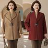 Women's Noble Wife Top New Wool Jacket Medium and Long Wool Coat