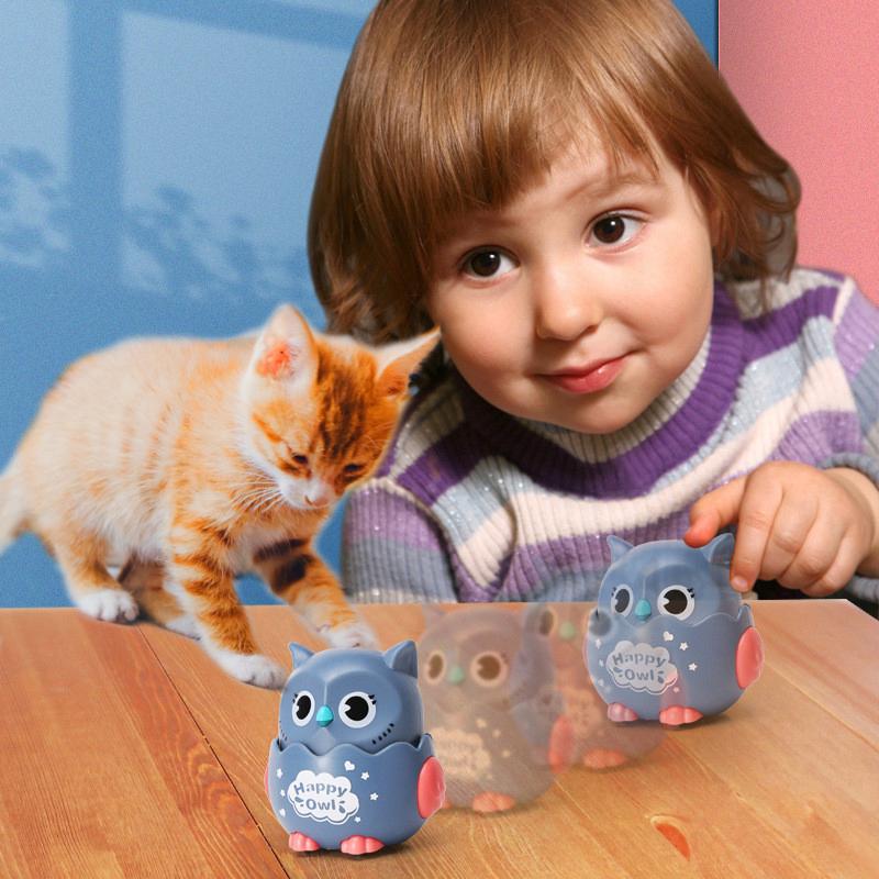 Funny Pressing Inertial Sliding Owl Pull Back Toys Car Mini Cute Toys Children Cartoon Kindergarten Educational Toy Kids Gift