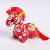 Chinese Zodiac Horse Plush Toy With Flower Pattern And Pp Cotton Filling For Lunar New Year Gift