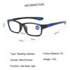 TR90 Anti Blue Light Blocking Reading Glasses Men Business Ultralight Sport Presbyopia Computer Eyesglasses +1.0 +1.5 +2 +2.5 +3