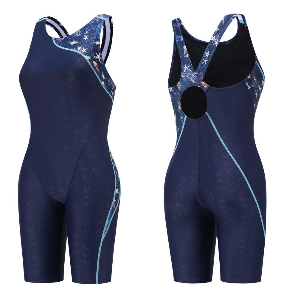 Stylish Women s Tummy Control One-Piece Racing Swimsuit with Breast Pads M