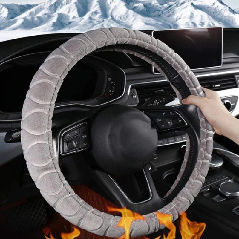38Cm Soft Winter Warm Plush Car Steering Wheel Cover Universal Steering Wheel Cover For Car Auto Interior Accessories