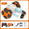 Remote Control Rocket Light Spray Toy Vertical Rotation Stunt Car Racing Children'S Gift Remote Control Stunt Rocket Toy