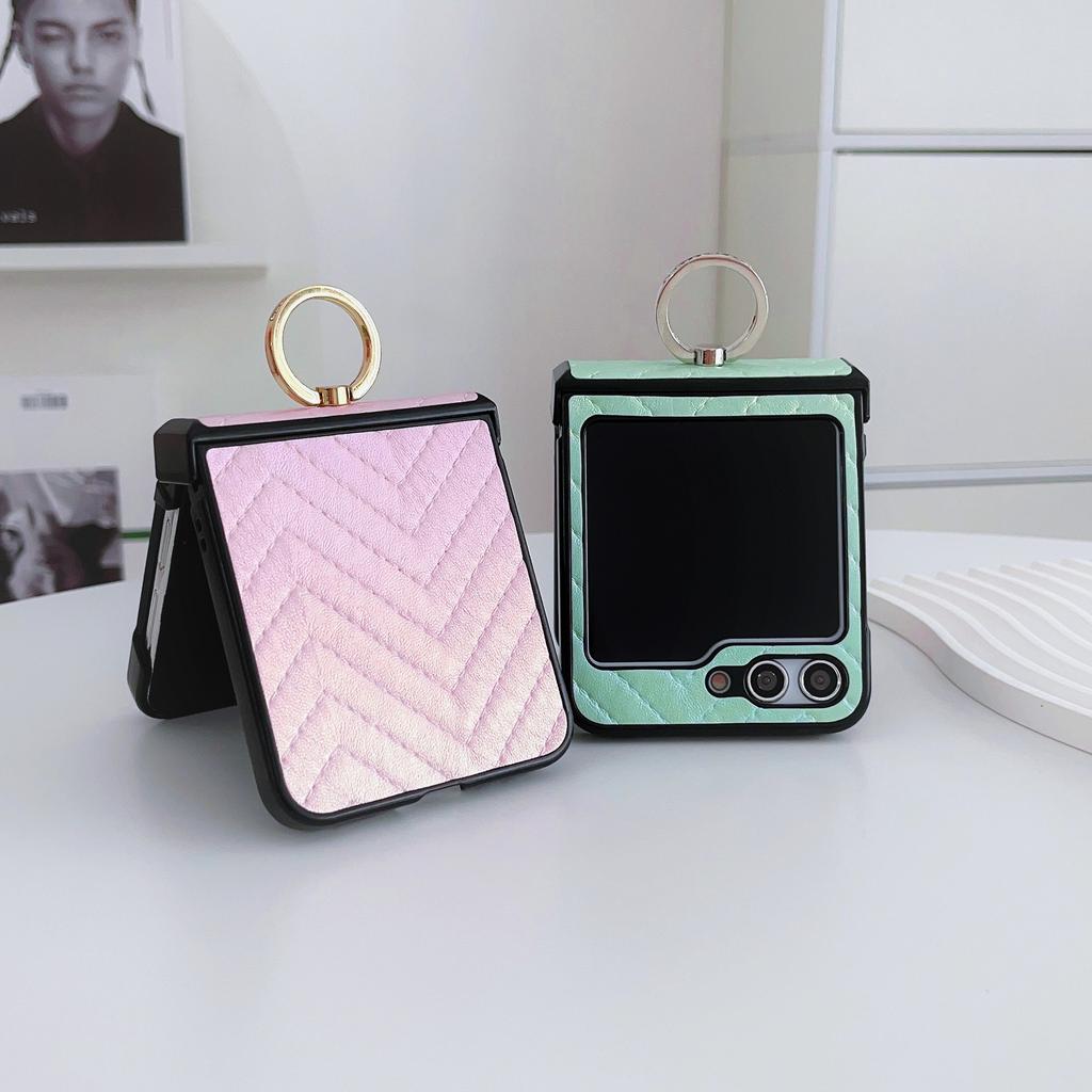 Suitable for Samsung Z Flip5 mobile phone case P50 Pocket diamond braided ring anti-drop case n2 flip