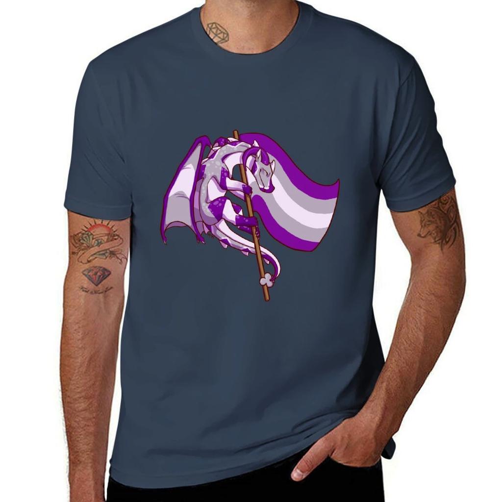 Greyasexual Pride Flag Dragon 3rd Edition Tshirt Casual Minimalist Short Sleeve Top