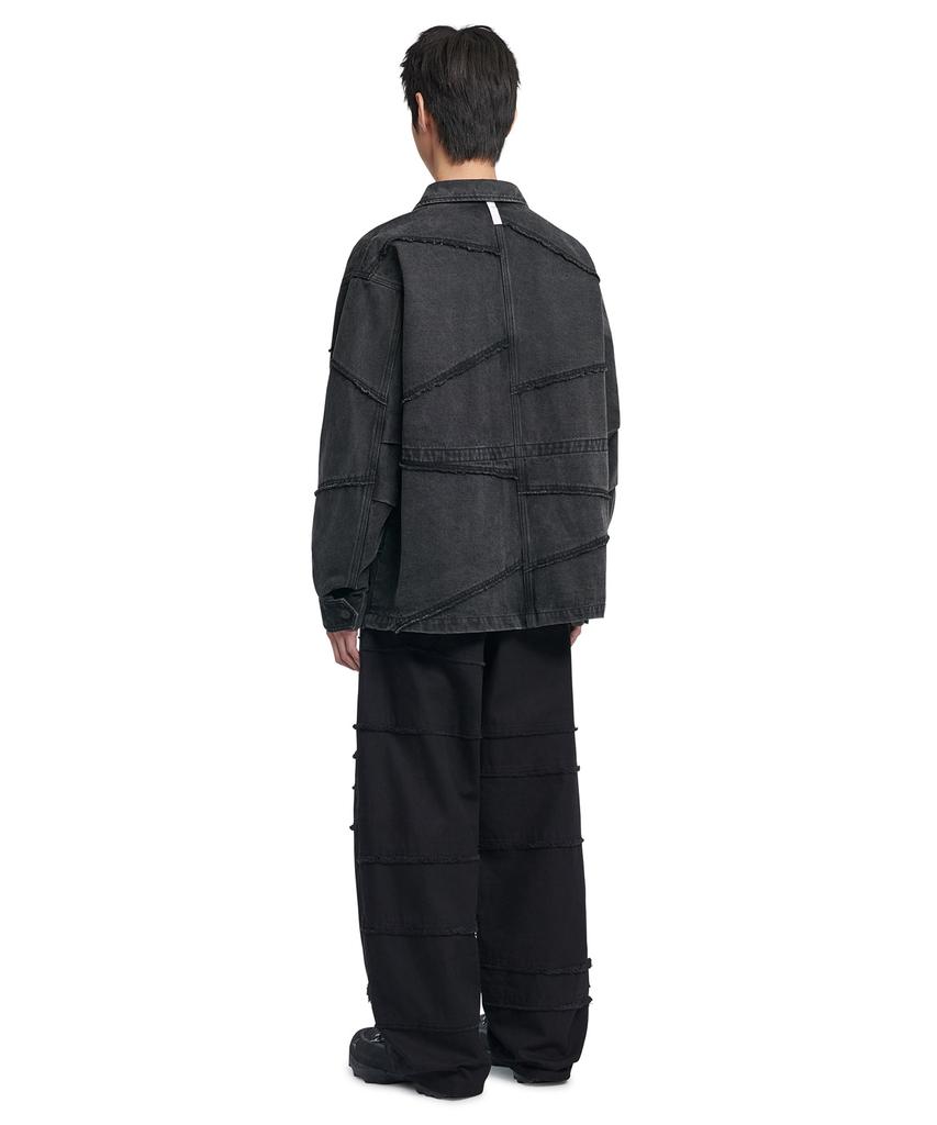 Nomaenyueol Rough Division Pants - Black