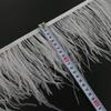 1 Meter Ribbon Tassel Natural Ostrich Feathers Sewing Decoration 10-15cm Wide Apparel Fabric Feather Plumes Ribbon Selvage