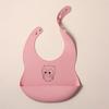 Custom Silicone Baby Bib with & Cartoon Print pattern Food-Grade solid Feeding Bib DZ13
