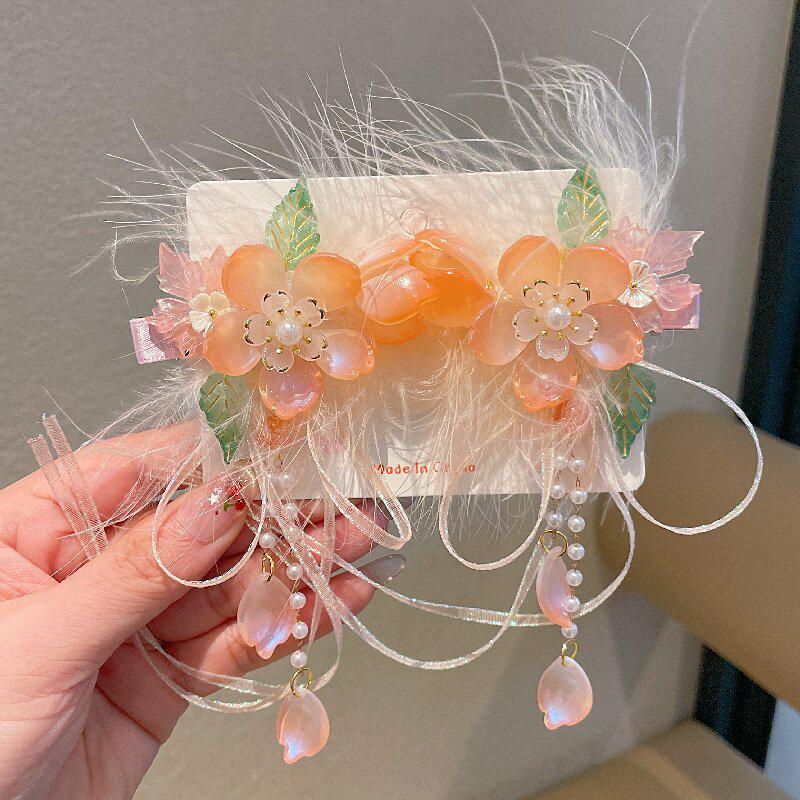 Children's Hanfu Hair Clips: Cute Ancient Style Hairpins with Tassels for Girls