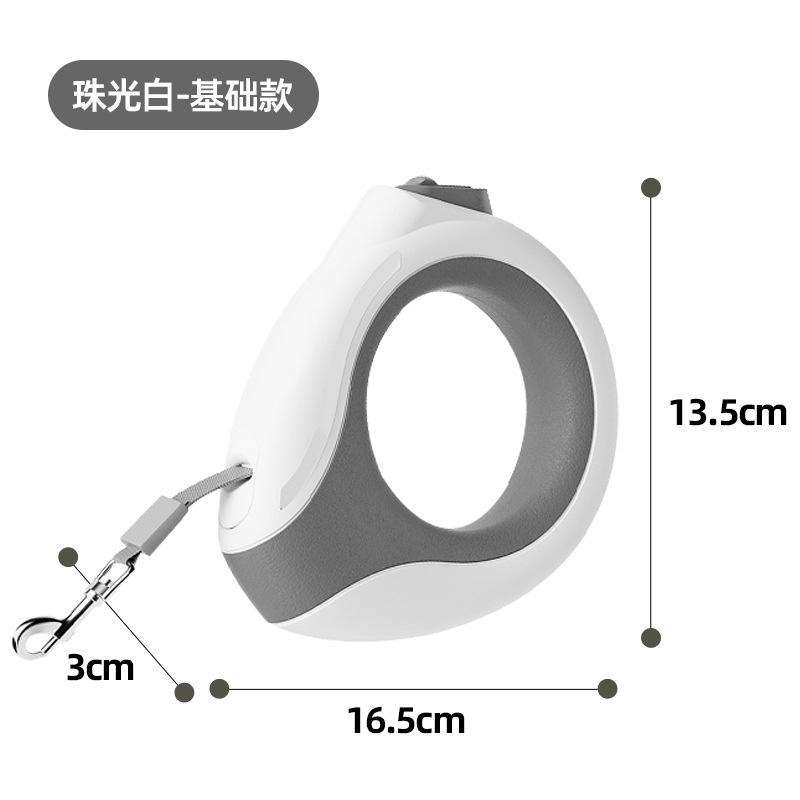 Two Dog Reflective Retractable Traction Pet Leash 360 Degree Anti-tangle Auto Dual Padded LED Light Durable Dog Walking Leash