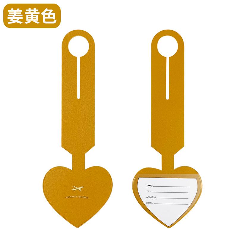 Pu leather luggage tag leather strap flip lanyard with paper card tag checked name boarding pass