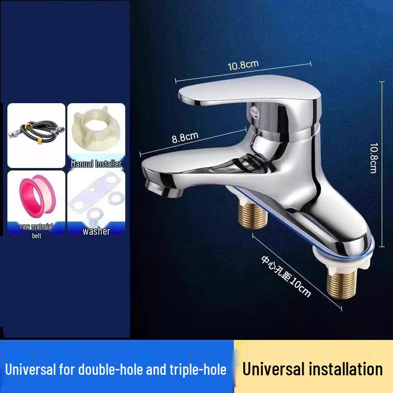 OEING Double-Hole Brass Wash Basin Mixer Faucet