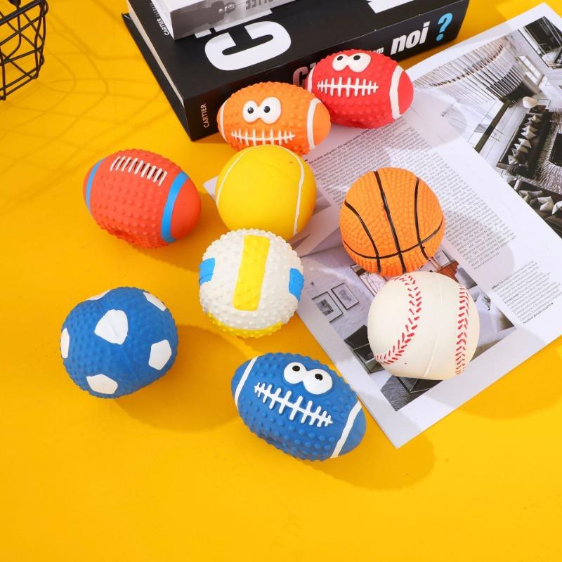 Squeaky Smiley Ball Pet Dog Chew Toy