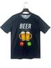 Herr T-shirt med roligt ölmönster - Andningsbar, Rundhalsad, Kortärmad - Perfekt för Sommarfester & Utomhusaktiviteter