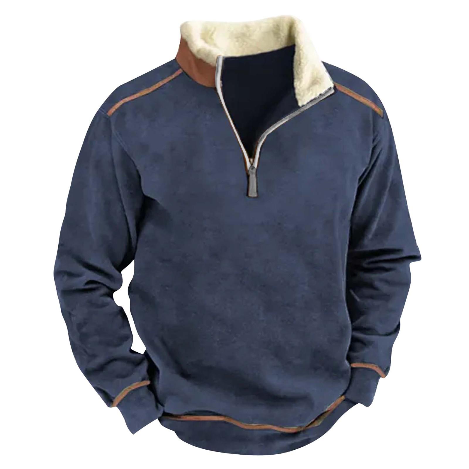 Весенняя и мужская толстовка с воротником-стойкой — это повседневные свитера для активного отдыха, топы XXL