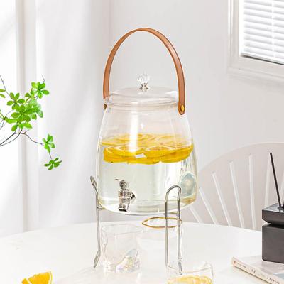 3L/5L Großer Kaltwasserkessel mit Zapfhahn im Kühlschrank, Kunststoff-Wasserkrüge, Frucht-Teekanne, Limonadeneimer, Getränkebehälter für den Kühlschrank
