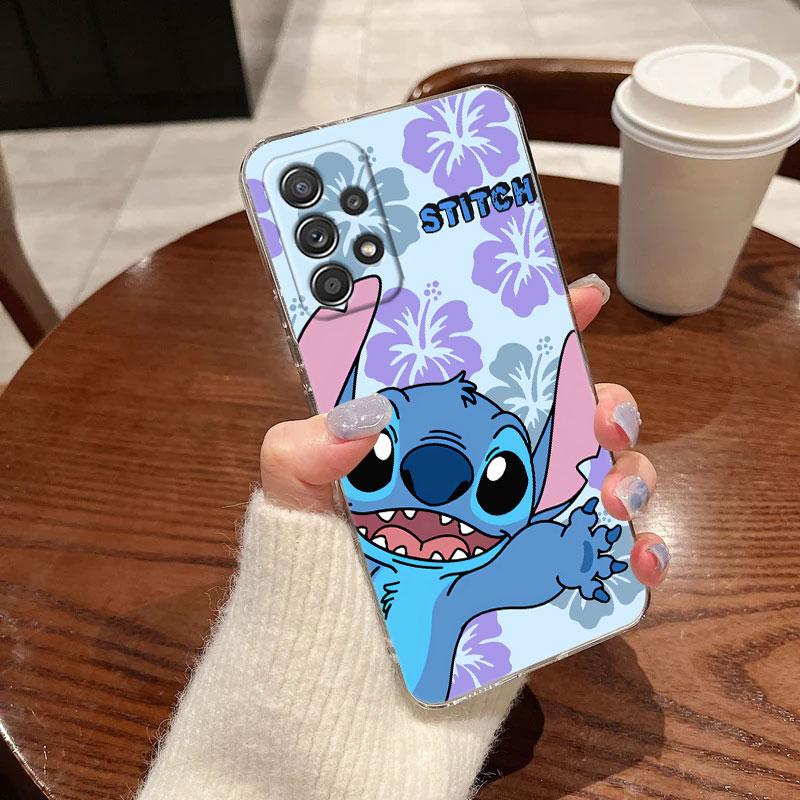 Clear Case For Samsung Galaxy A57 A37 A56 5G A36 Case A55 A54 A35 A26 A07 A17 A16 A06 A34 A15 Soft Shockproof Cover Ohana Stitch