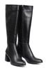 Women Modern Stylish Fashion Boots Boots Faux Leather Oval Toe Side Zipper High Heel Boots