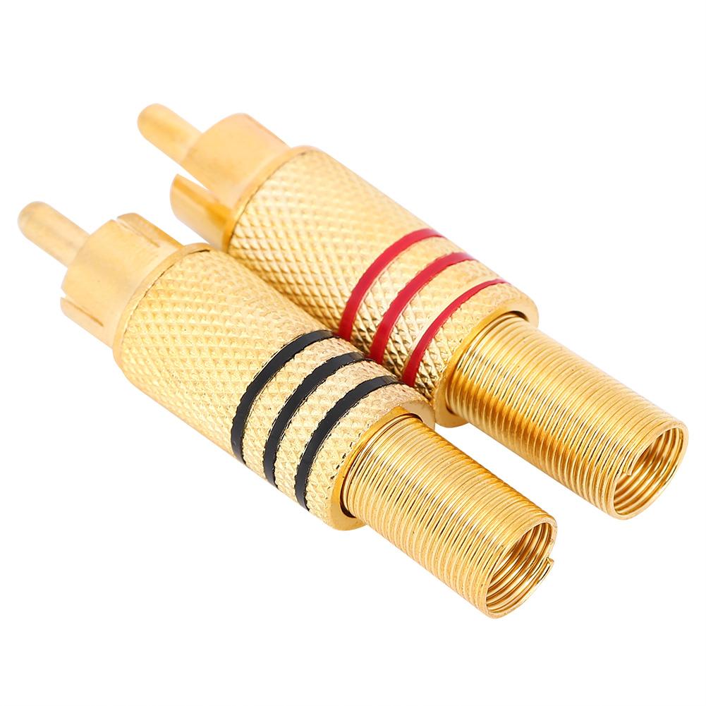 20Pcs RCA Connector Zinc AV Audio Plug Replacement Kits for Home Audio Equipment