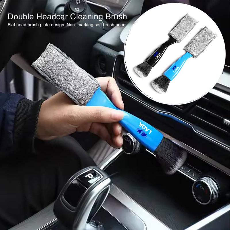 Car gadgets Vent Cleaning Brush with Dual Ended Design For Lada Vesta Niva Samara Kalina Largus Priora Xray Granta
