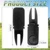 2Pcs 3 in 1 Golf Repair Tool with Magnetic Golf Ball Marker Gift For Man Black