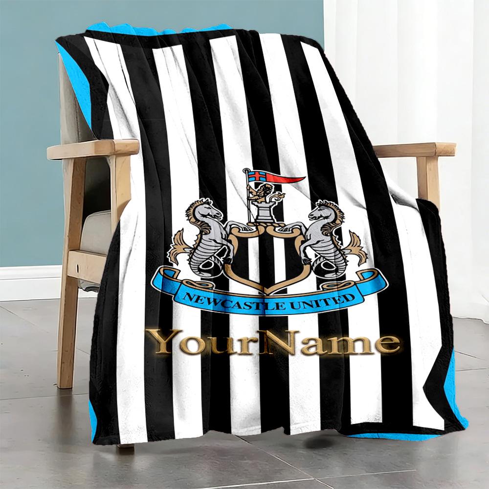 Newcastle 3 Customize Text Blanket Gift Customizable Blanket Soft & Cozy Suitable for Couch Living Room Livingroom Nap All-Season Use