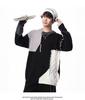 Men's Patchwork Color Block Sweater - Winter Casual Loose Fit Knitwear with Personality Design