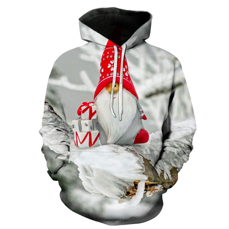 New Christmas Gift Theme Men's 3D Printed Hoodie Fashion Snowman Hooded Sweatshirt Hooded Pullover Boy Clothes