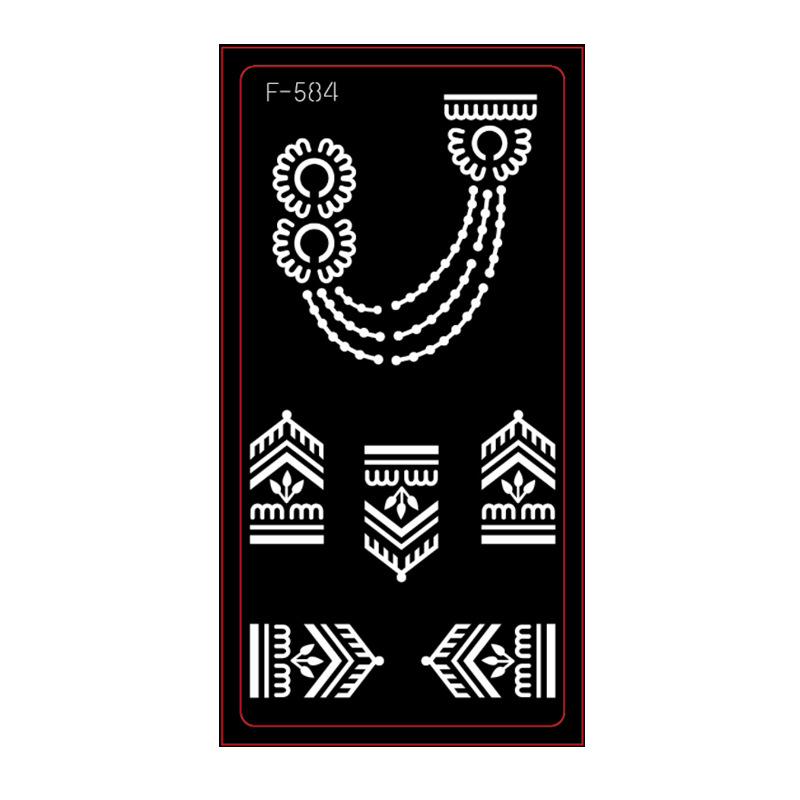 Pet Hollow Tattoo Template Middle East Indian Tattoo Sticker Body Painting Template Sticker Inkjet Painting