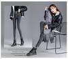 2025 Women's Slim Fit High Waist Stretch Jeans - Plus Velvet, Thickened, Warm, Pencil Cut for Autumn/Winter