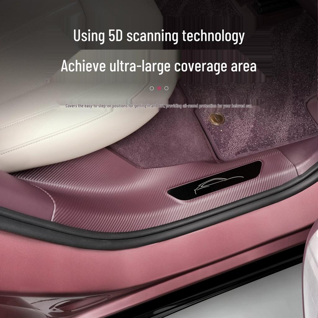 Xiaomi YU7 Adhesive-Free Carbon Fiber Welcome Pedal & Rear Bumper Protector