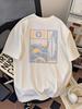 Retro Ocean Surfboard and Wave Print on Premium Soft 100 Cotton Unisexs T Shirt Perfect for Summer Beach Style and Casual Wear