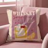 Whiskey Sour Cocktail Cushion Cover Multi-Scene Pillow Cover for Home & Car - Reversible, Soft & Durable for Daily Use
