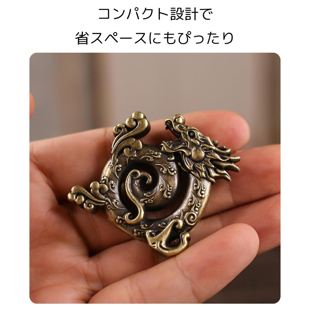 NASSIA Dragon Incense Holder, for Buddhist Altars, Zodiac Decoration, Compact Incense Holder, Meditation (Copper)