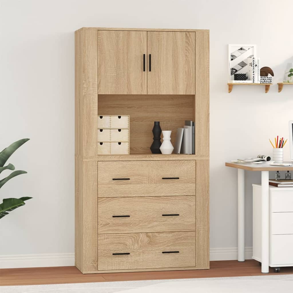 Highboard Sonoma Oak Wood Based Material
